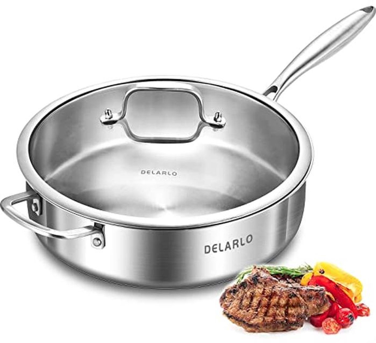Roestvrijstalen sauteerpan 30 cm - inductie- en vaatwasmachinebestendig
