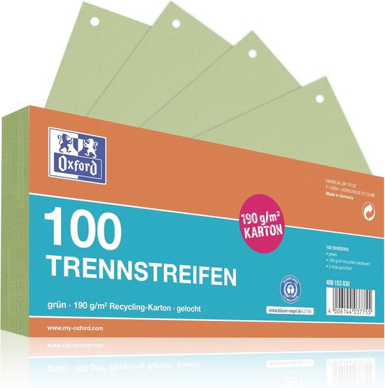 Perfect Line • 75 Schriftstroken Karton – Gerecycled, 250 G/m², Blauer Engel – Made In Germany (rood, Blauw, Wit)