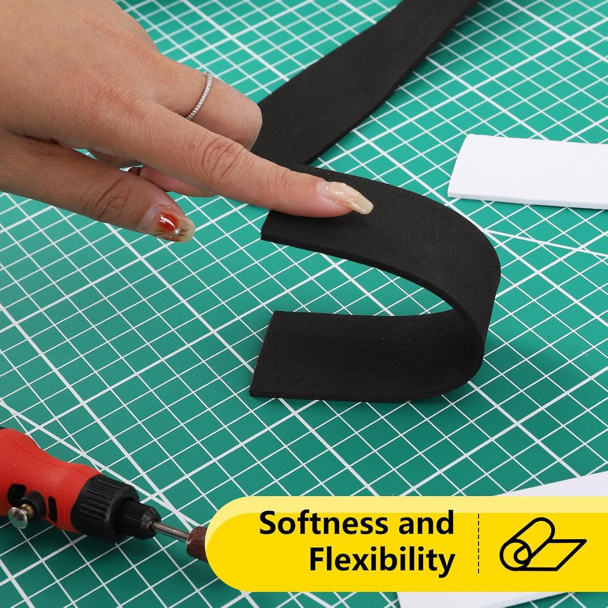 EVA-schuimvel Zwart 1 mm - Perfect voor Cosplay en Creatieve Projecten