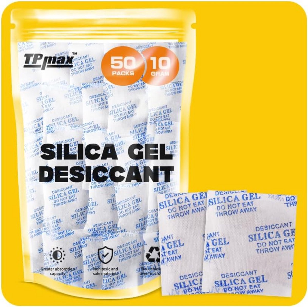 50 Pakketten 10 Gram Silicagel Luchtontvochtiger