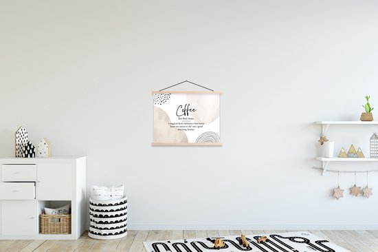 Porte-affiche avec affiche - Affiche scolaire - Dictionnaire - Coffee - Proverbes - 40x30 cm - lattes vierges