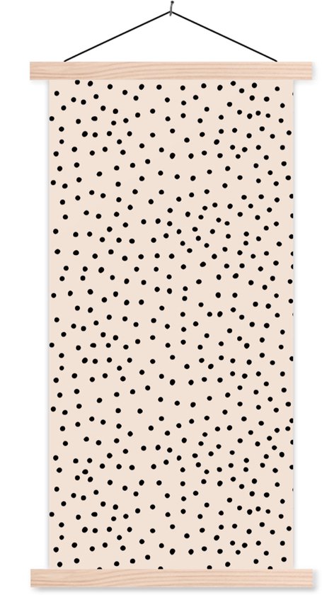 Porte-affiche avec affiche - Affiche scolaire - Dot - Beige - Zwart - 40x80 cm - lattes vierges