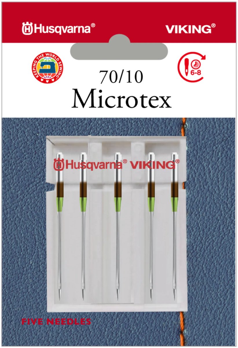 Husqvarna-Viking Microtex 70 (5 stuks) Naalden