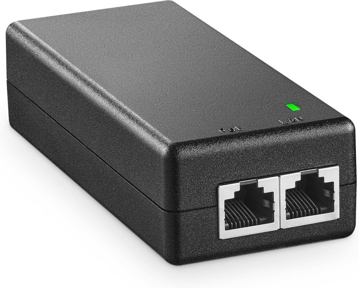 2,5 Gigabit PoE Injector 802.3af/at 30W - Plug & Play Ethernet Adapter