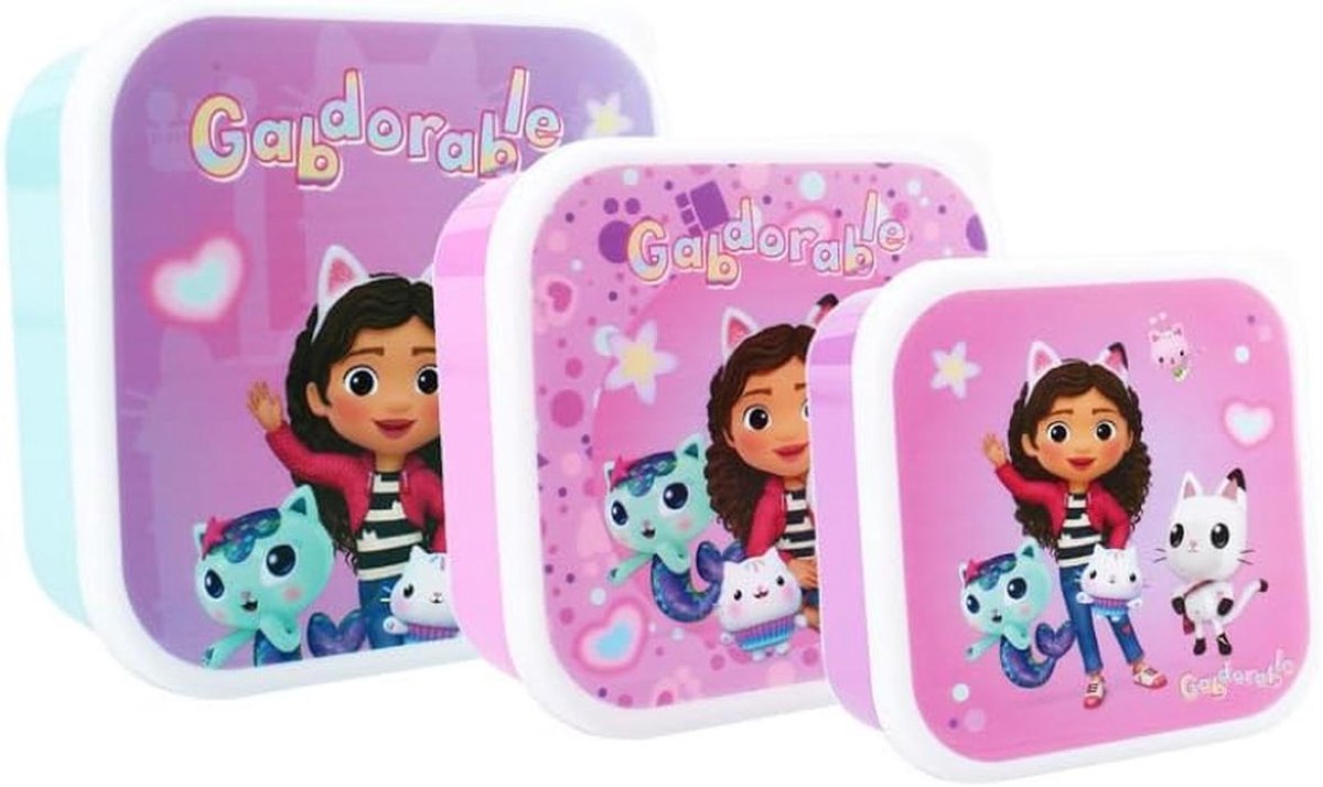 Set van 3 Snackboxen - Ideaal voor School en Uitjes - Compacte Lunchboxen voor Kinderen