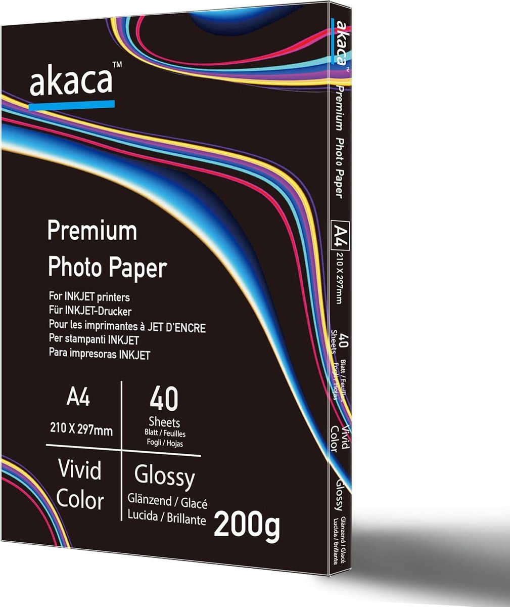 Premium Glanzend Fotopapier A4 voor Inkjetprinters - 200 g/m² (40 vellen)