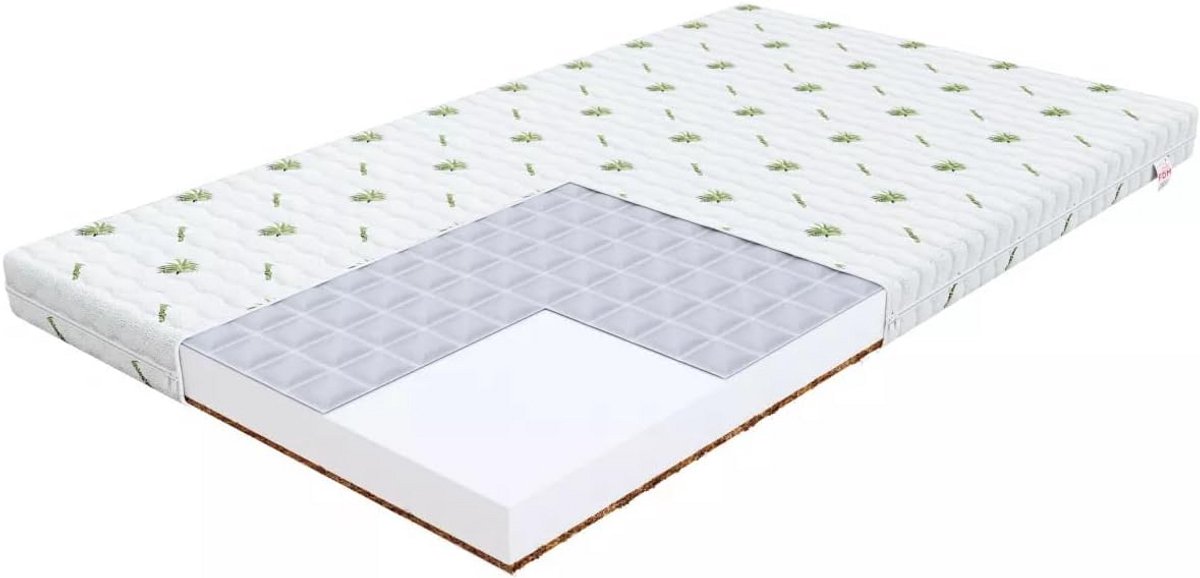 Matras 60 x 120 cm voor kinderen - Boekweit en kokosnoot - Hypoallergene schuimmatras 9 cm