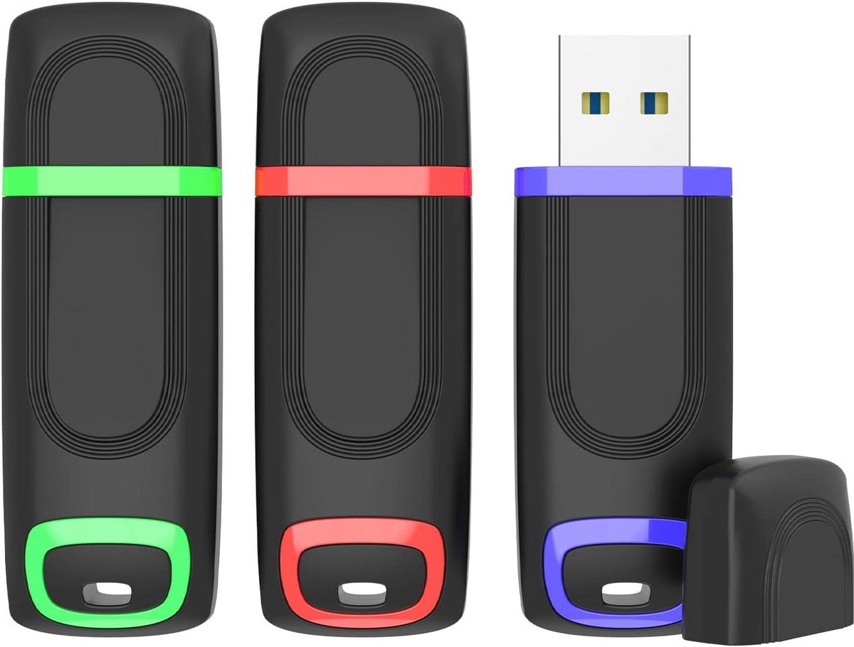 128 GB USB 3.0 Geheugenstick - Set van 3 USB Flashdrives voor PC, Laptop, Tablet en TV