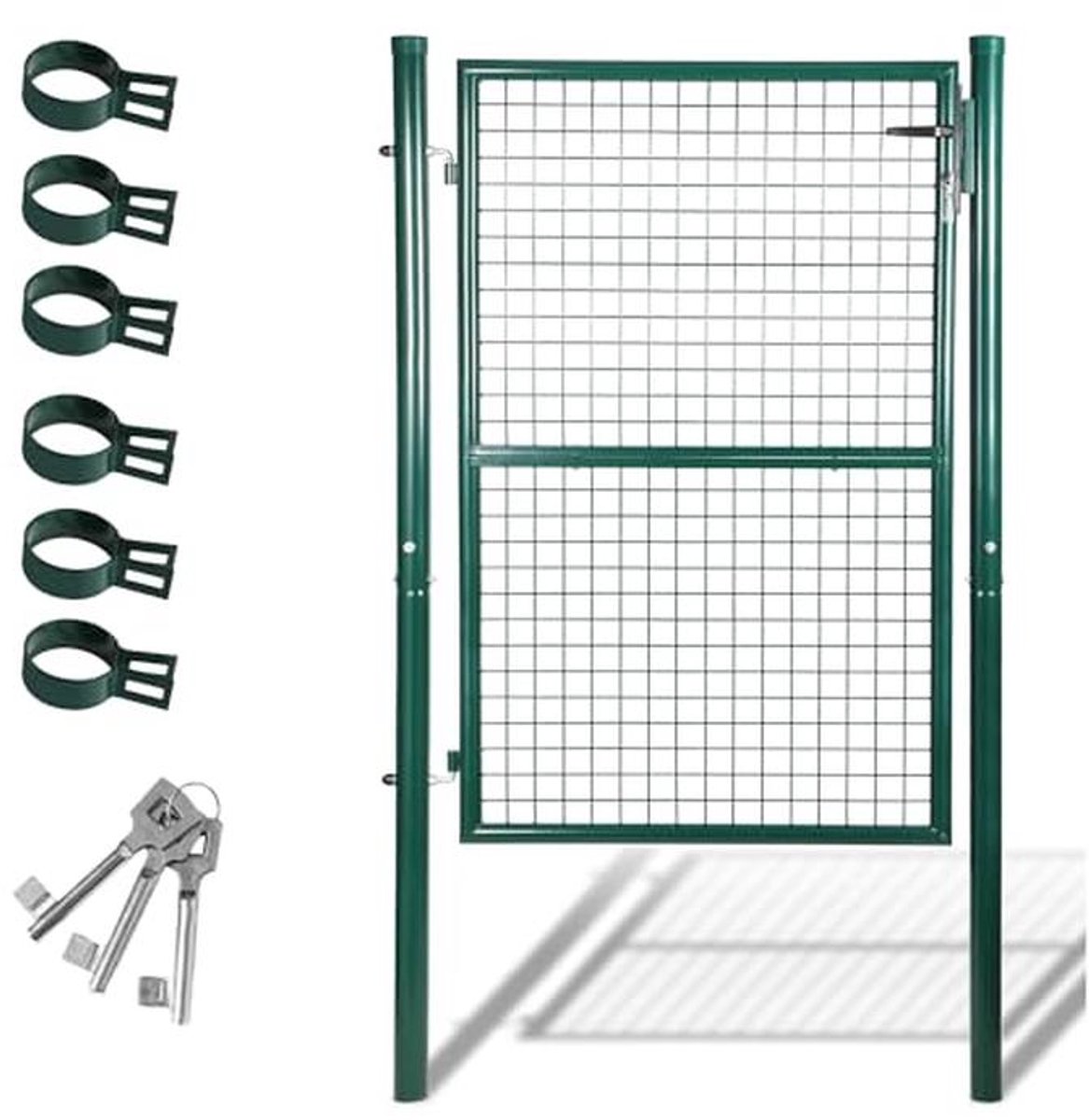 Daromigo Tuinpoort, 150 x 100 cm, robuuste hekpoort, tuinpoort, metalen tuindeur van verzi