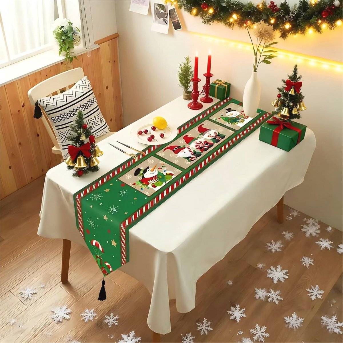 Kersttafelloper 180 cm - Ideale Tafelkleed voor Kerstdecoratie