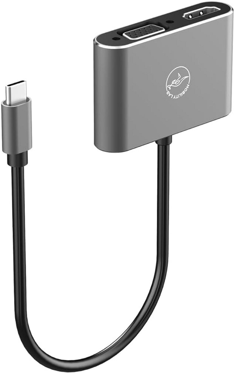USB-C naar HDMI VGA adapter – 4K HDMI & Full HD VGA – 2 schermen tegelijkertijd