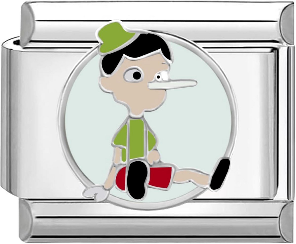 9mm Italiaanse Schakel Bedel Module Roestvrij Staal passend voor Charms Armbanden