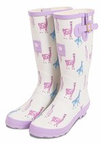 Solemates® Regenlaarzen - Dames - Natuurrubber - Verstelbare Schacht - Uitneembaar Voetbed - Maat 38
