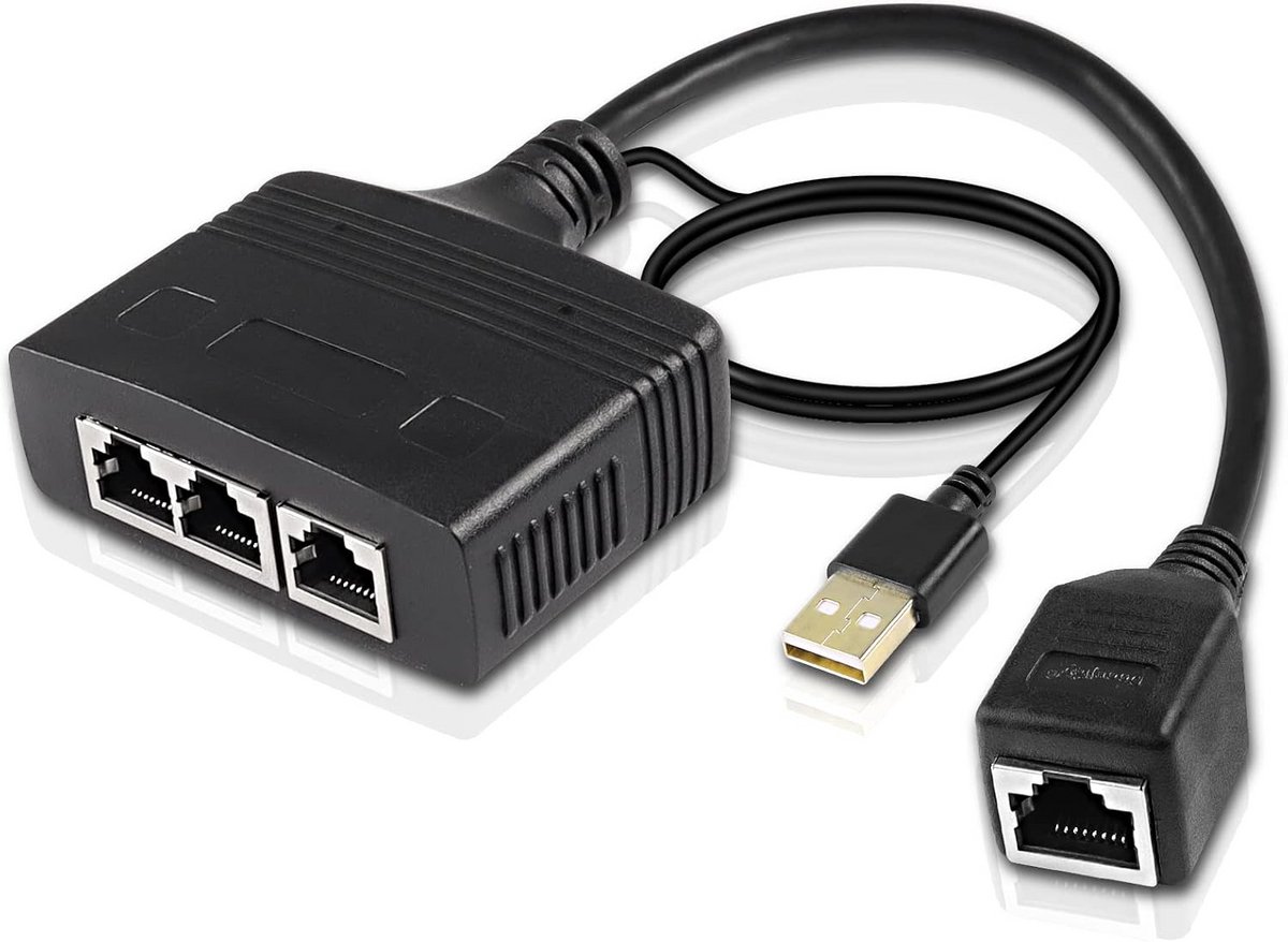 Ethernet Splitter RJ45 Vrouw naar 4 Vrouw - 100Mbps Hoge Snelheid Netwerk Adapter