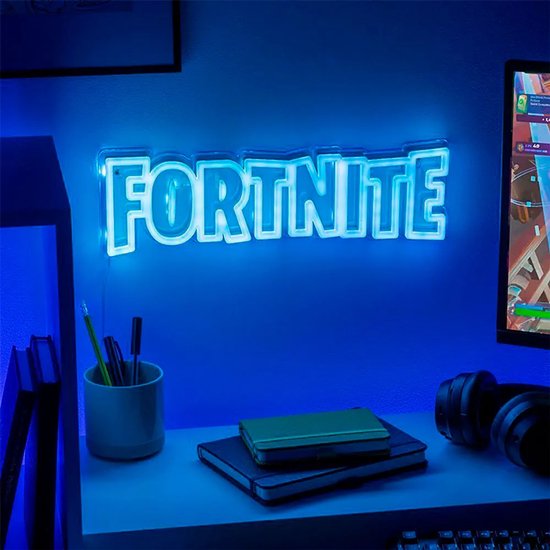 Fortnite Logo LED Neon Wandlamp, Officieel Gelicentieerde Gaminglamp met Stroomkabel voor Huis, Slaapkamer, Woonruimte Decoratie, Cadeau voor Jongens - Paladone van Paladone — afbeelding 2