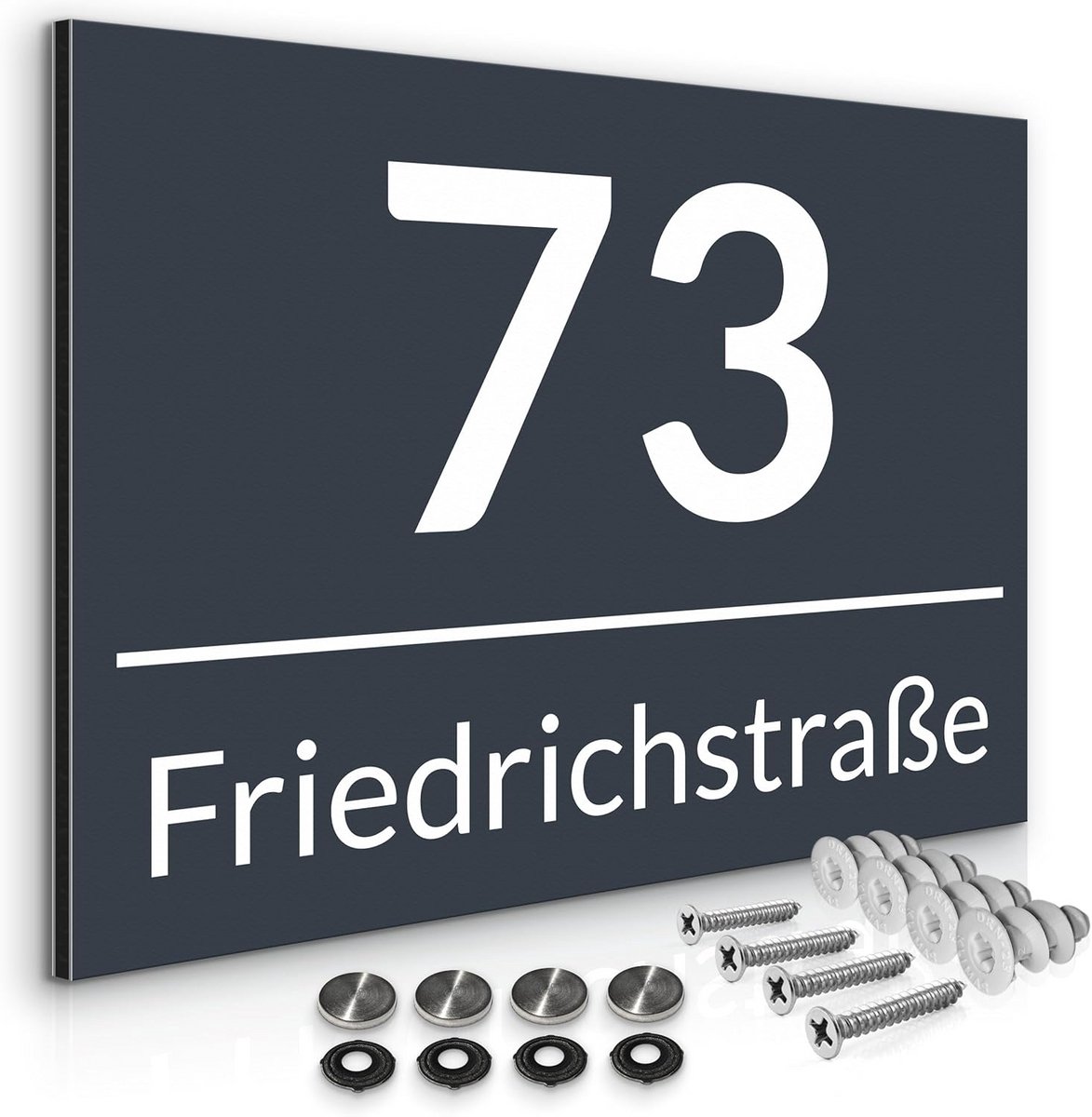 Huisnummerbord Gepersonaliseerd, Weerbestendig, Modern Design, 40 cm x 30 cm