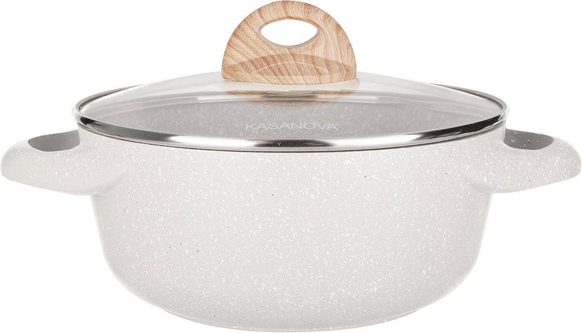 24 cm Braadpan met Deksel - Gezond Koken zonder Vet