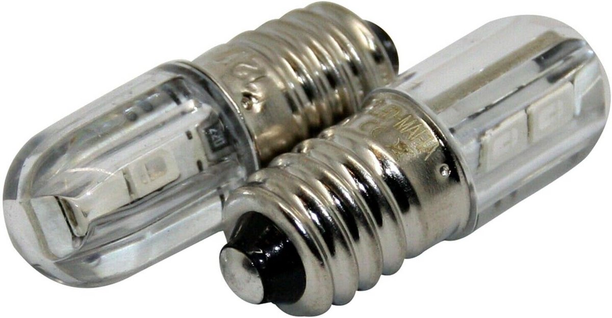 Schroeffitting E10 LED - Vervangende Verlichting Warmwit - 6V