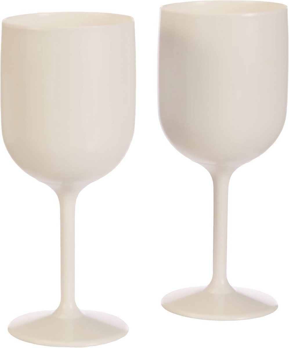 Set van 2 hoge kunststof waterglazen - 0,45 liter