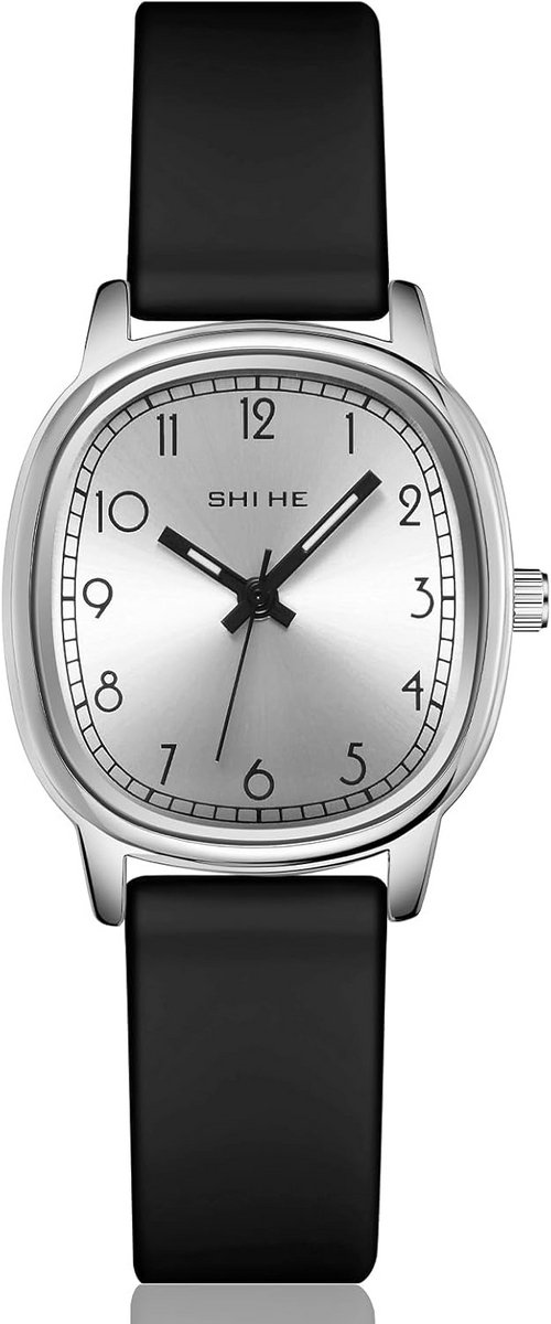 Elegant Dameshorloge Lichtgevend Analoog Waterdicht met Siliconen Band