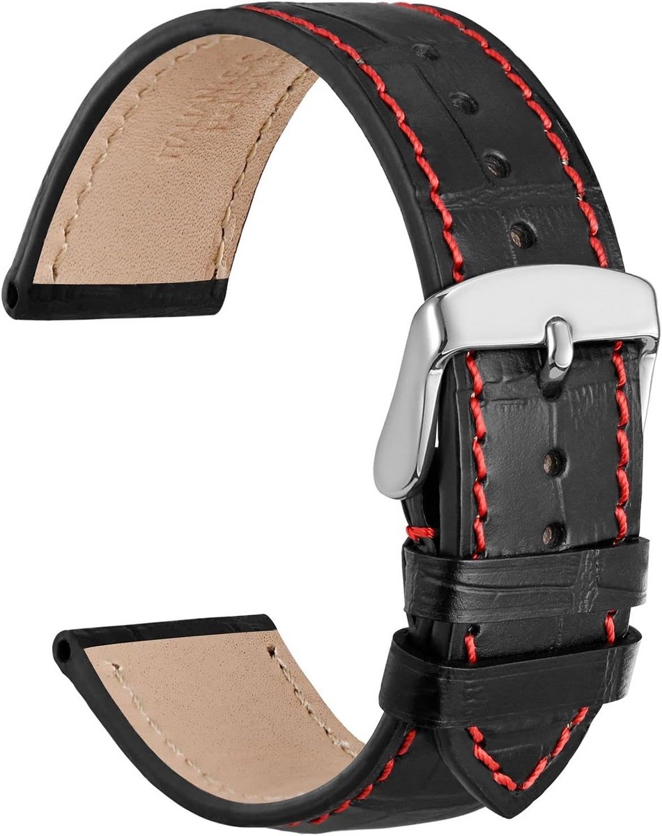 Leren Horlogeband Alligator Reptielenstructuur - Universele Vervangende Banden voor Horloges (18mm t-m 22mm)