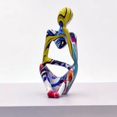 Hars Sculptuur Woondecoratie Stilte Is Goud Standbeeld Kantoor Woonkamer Desktop Decoratie Creatief Model Art Supplies, M, B