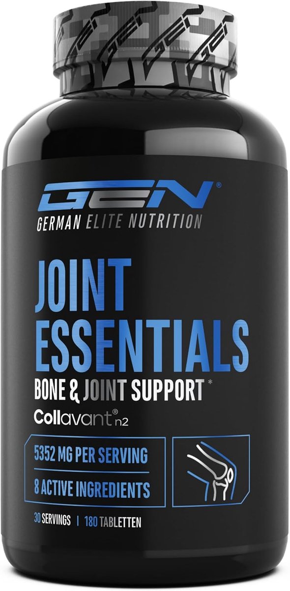 Joint Essentials - Gewrichtssupplement met Collavant® N2 Type II Collageen - Glucosamine + Chondroïtine + MSM + Hyaluronzuur + Vitamine C -180 tabletten - GEN