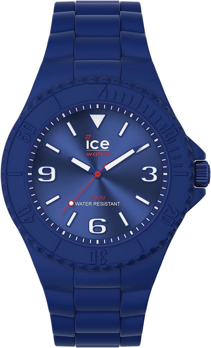 Blauw Rood Uniseks Horloge met Siliconen Band