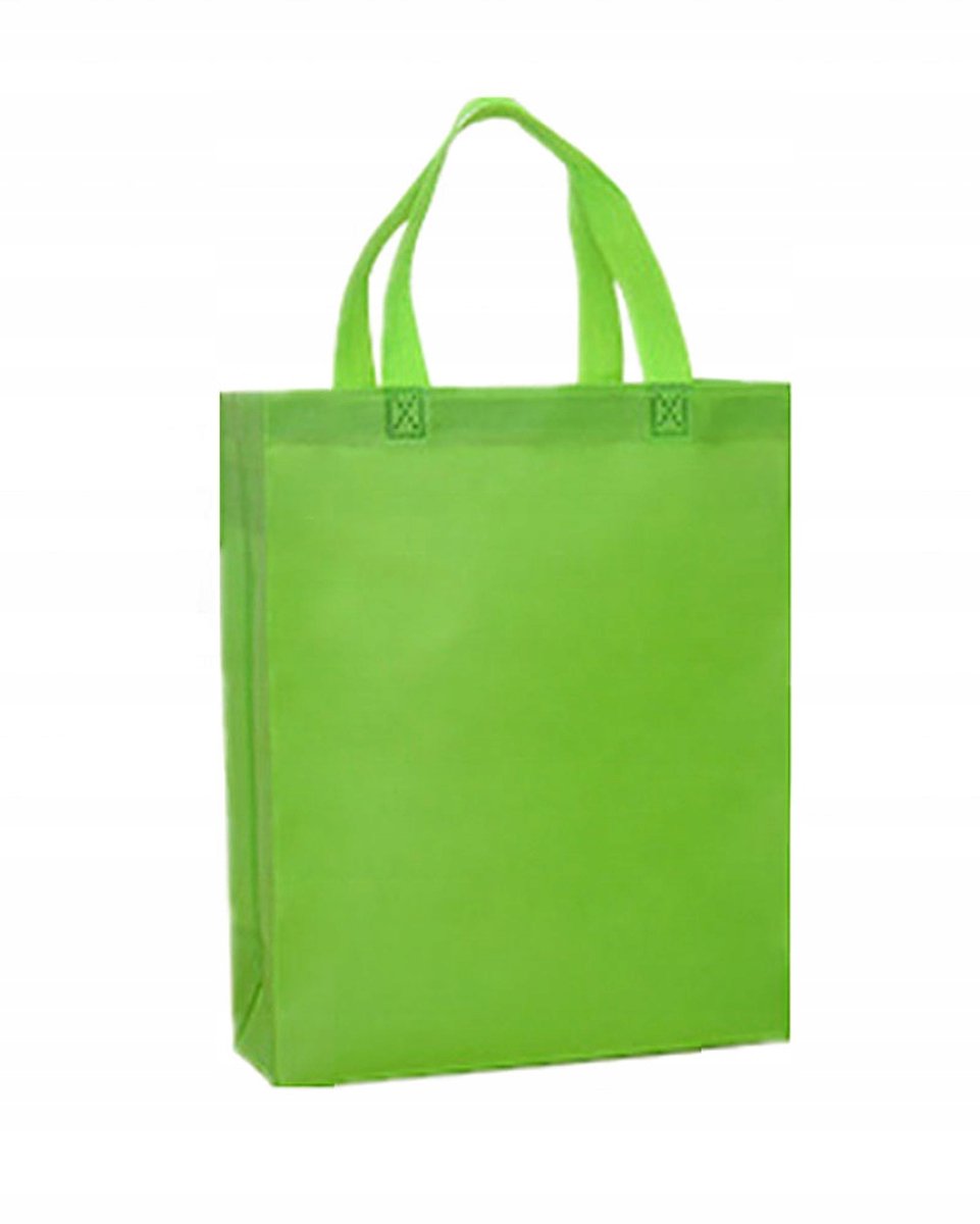 Groene herbruikbare non-woven boodschappentas EKO 38x30 cm