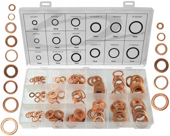 Siving Ringen 150 Koperen Ringen Set - 15 Maten | bol