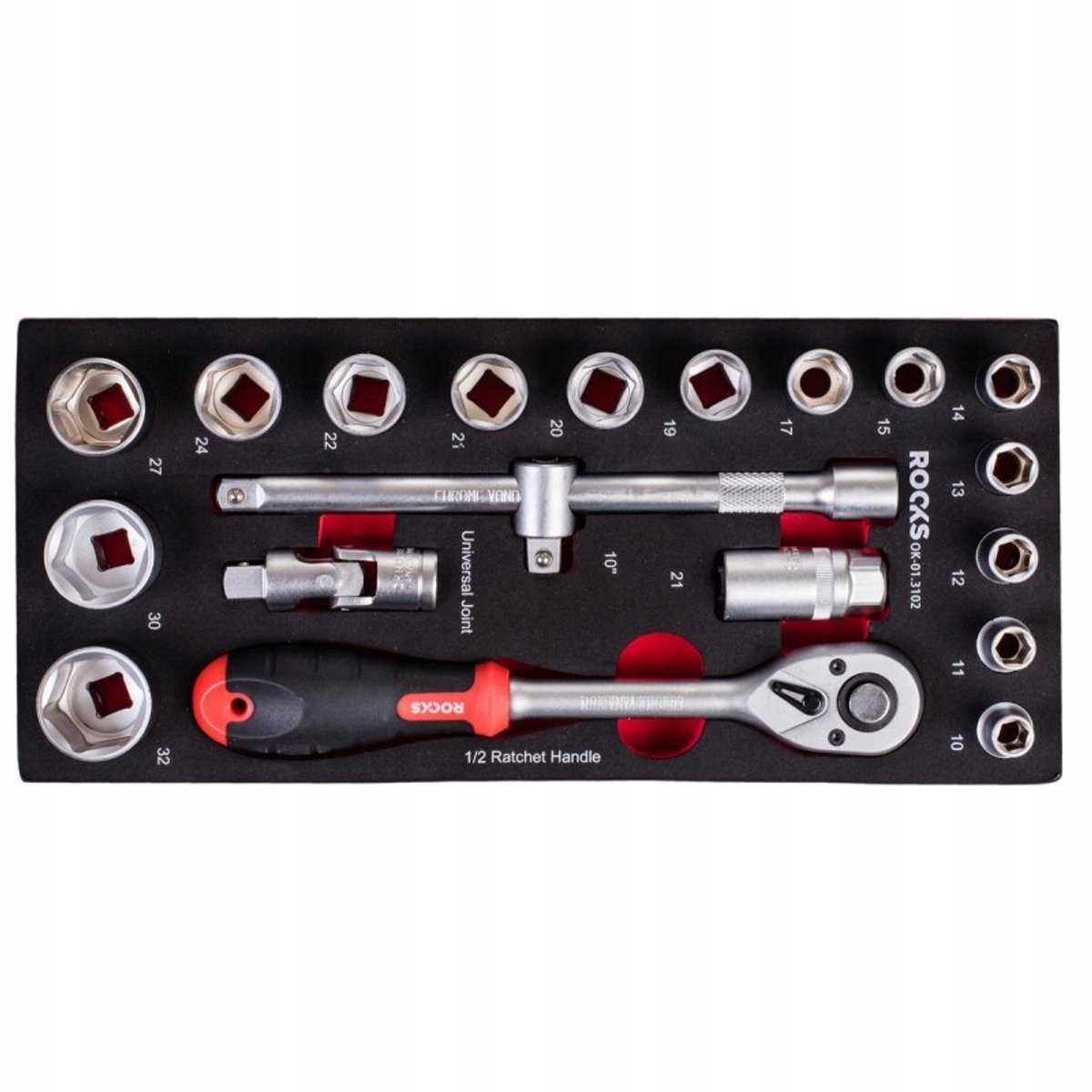 Rooks Gereedschapset 1/2", 20 Delig, OK-01.3102