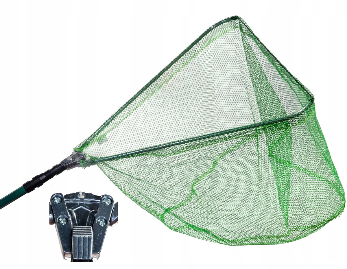 Rubber Visnet Telescopisch 280cm, 80x80cm Visvangst Net