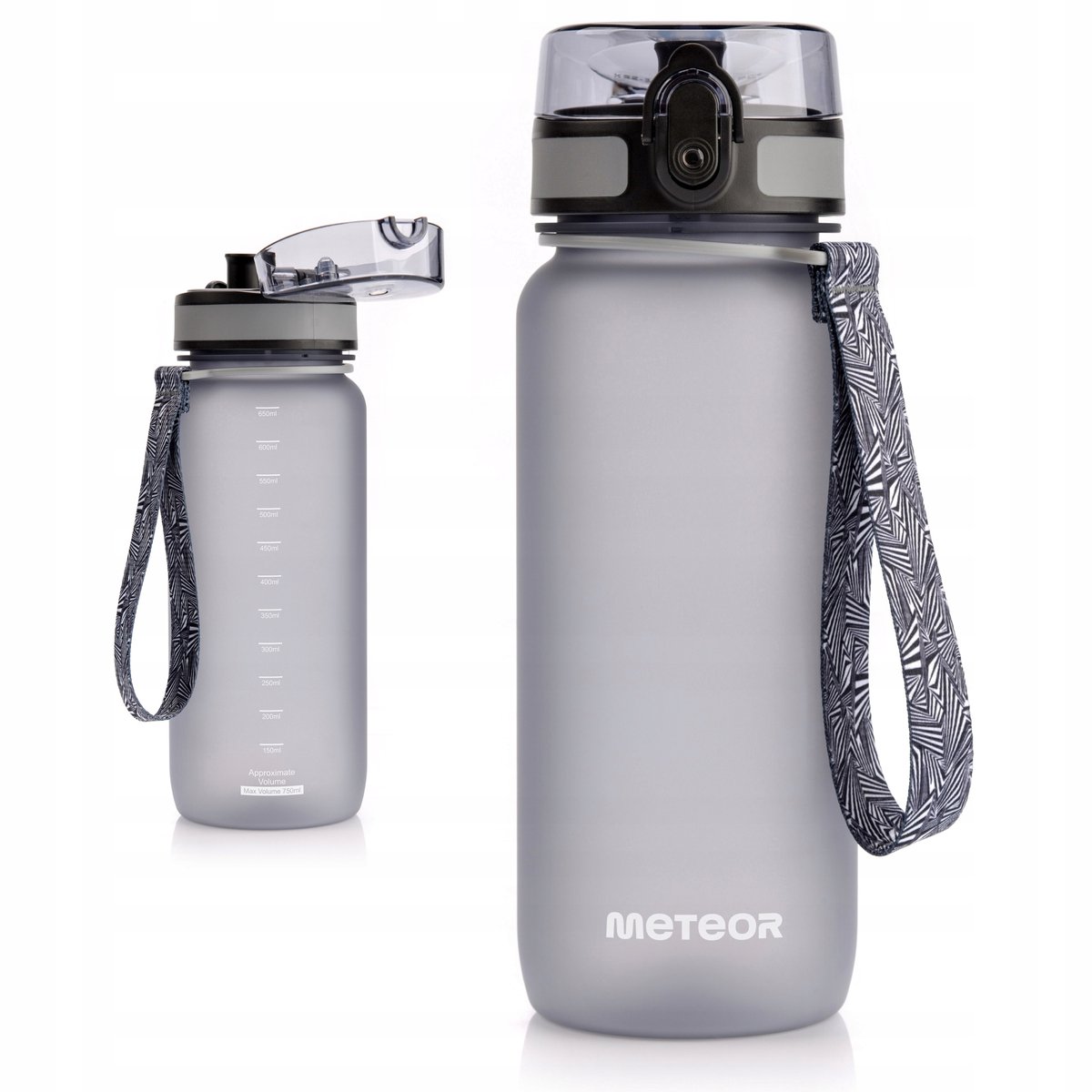 Meteor Tritan Bidon Grijs 650 ml - Lekvrij & BPA-vrij
