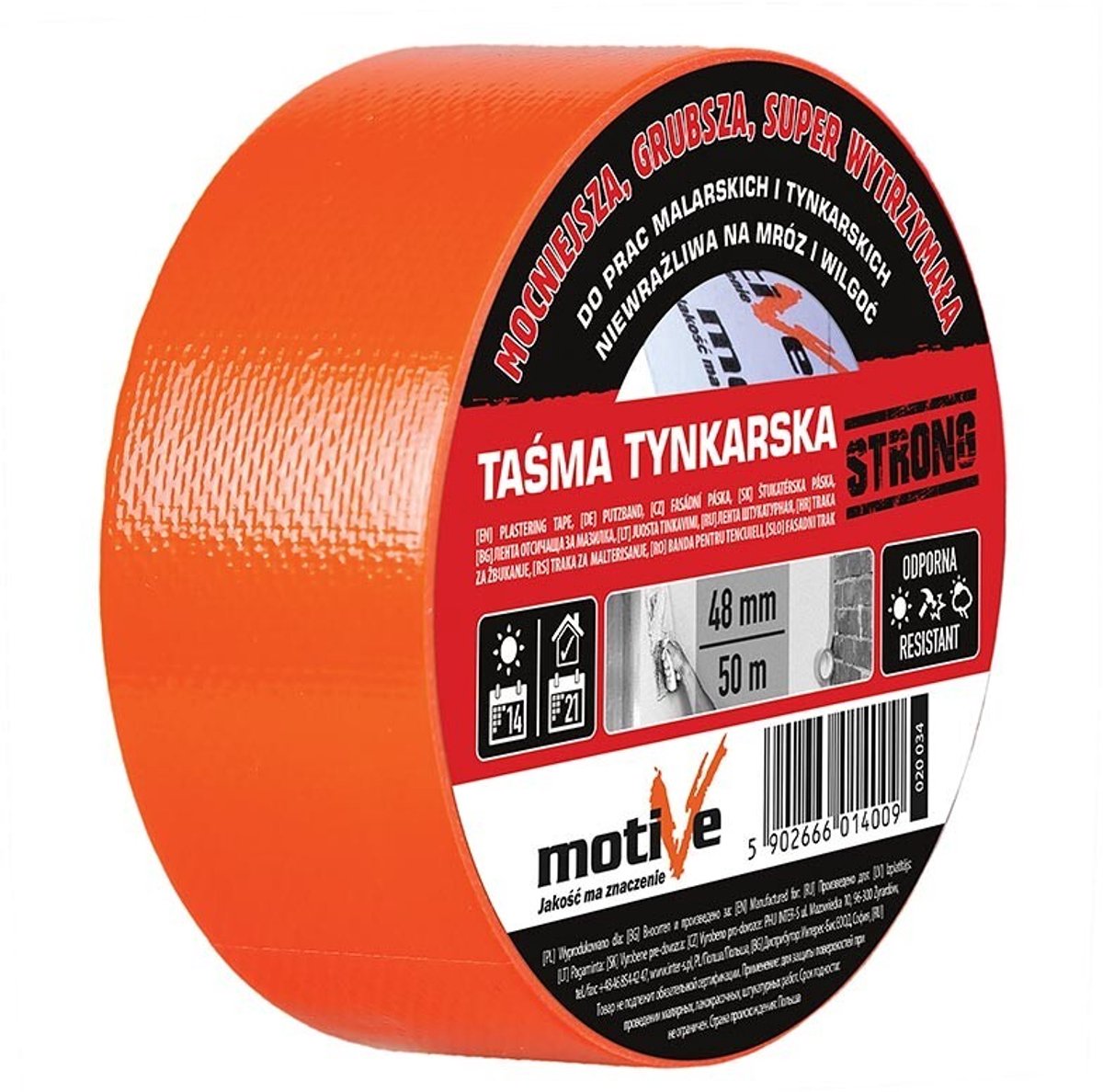 Motief 020034 Sterke Pleistertape 48mm x 50m - Professioneel Gebruik
