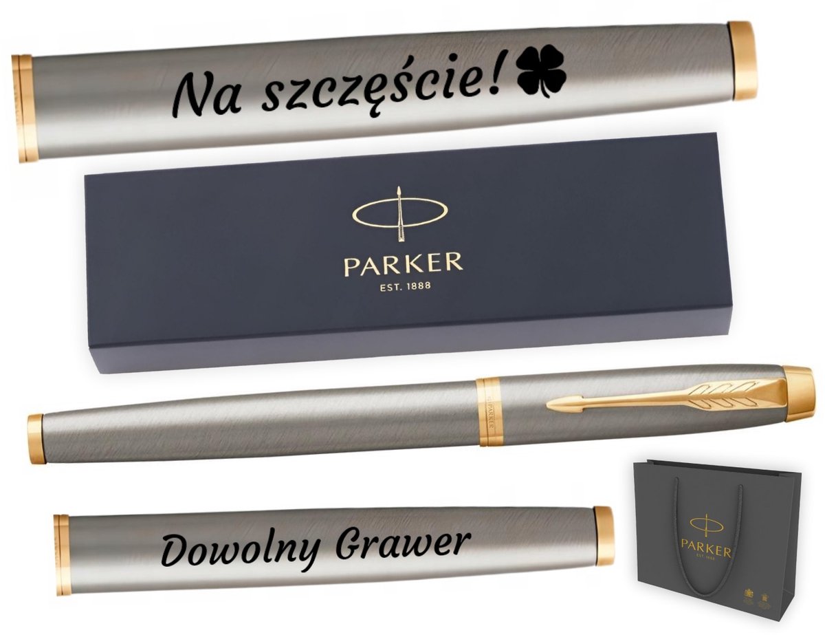 Parker IM Brushed GT Vulpen met Gravure - Luxe Cadeau