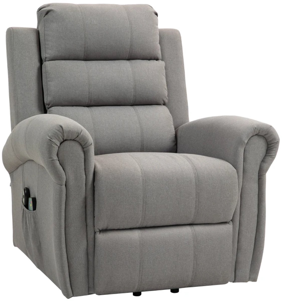 Elektrische Massagestoel - Power Massagefauteuil - 168 Graden Kantelbaar - met Liftondersteuning - met Massage & Verwarming - met Afstandsbediening - Relaxfauteuil - TV Stoel - Lig en trilfunctie - Grijs – foto 3