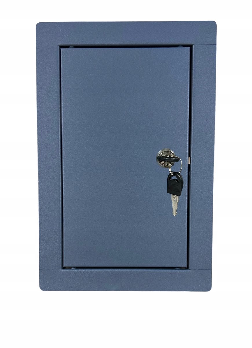 Antraciet Metalen Toegangsdeur met Sleutel 15x30 cm