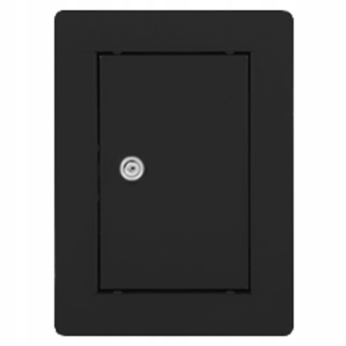 Zwarte Metalen Inspectieluik Zwart 10x15 cm met Slot