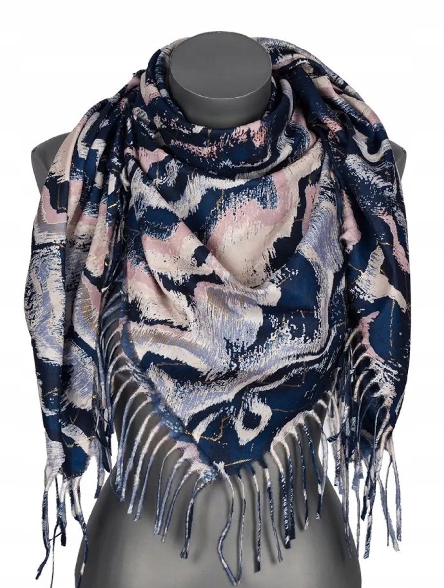 Damessjaal met gouden print in strepen - perfect cadeau