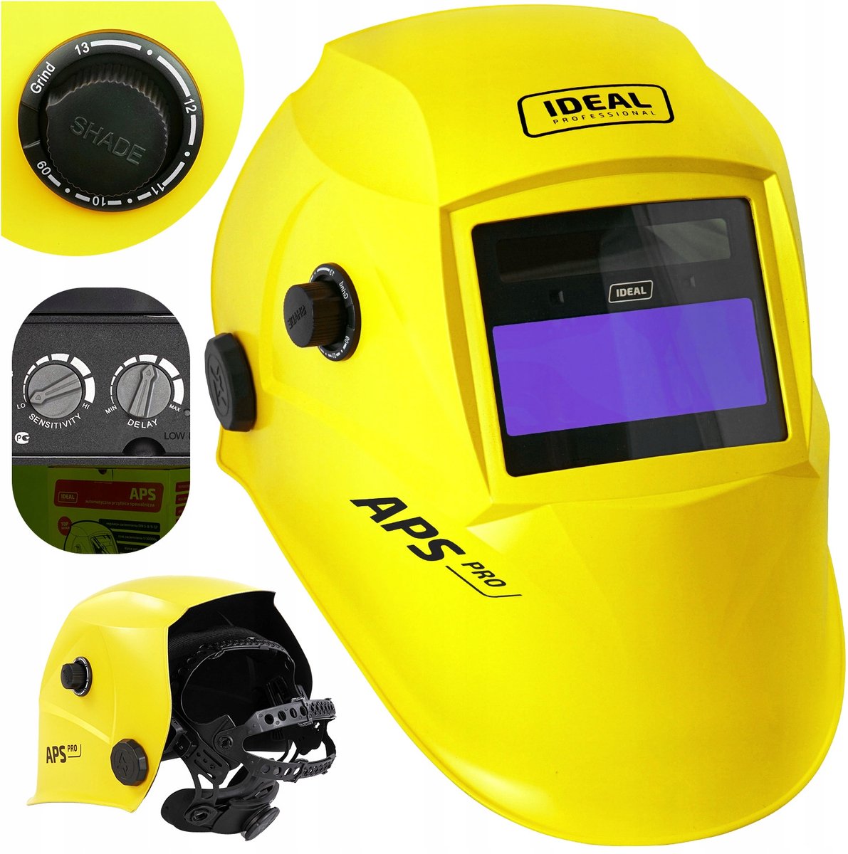 Automatische Lashelm Ideal APS 510G PRO MIG TIG MMA Zelfdonkerend