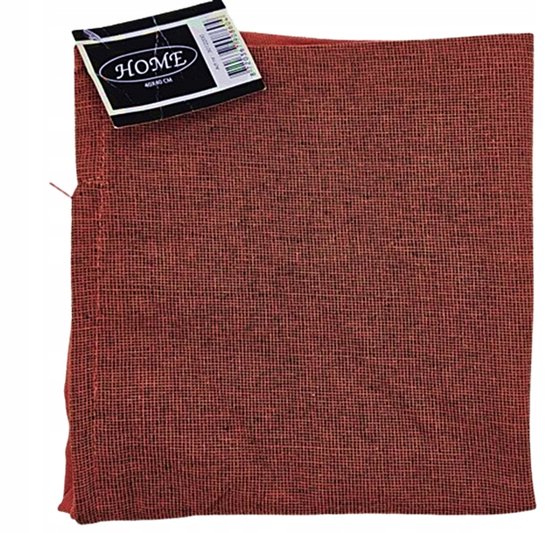 Kussensloop décorative 40 x 40 cm - 100 % Katoen - Marron rouille