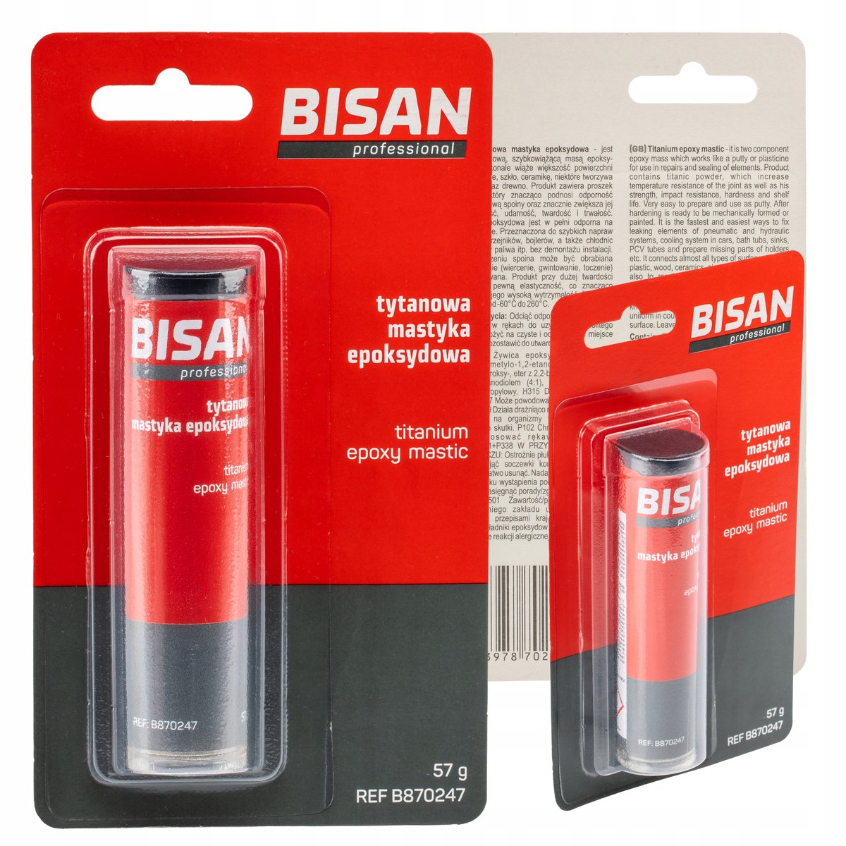 Titan Epoxy Plamuur 57g - Snelhardend, Bestand tegen Hoge Temperaturen
