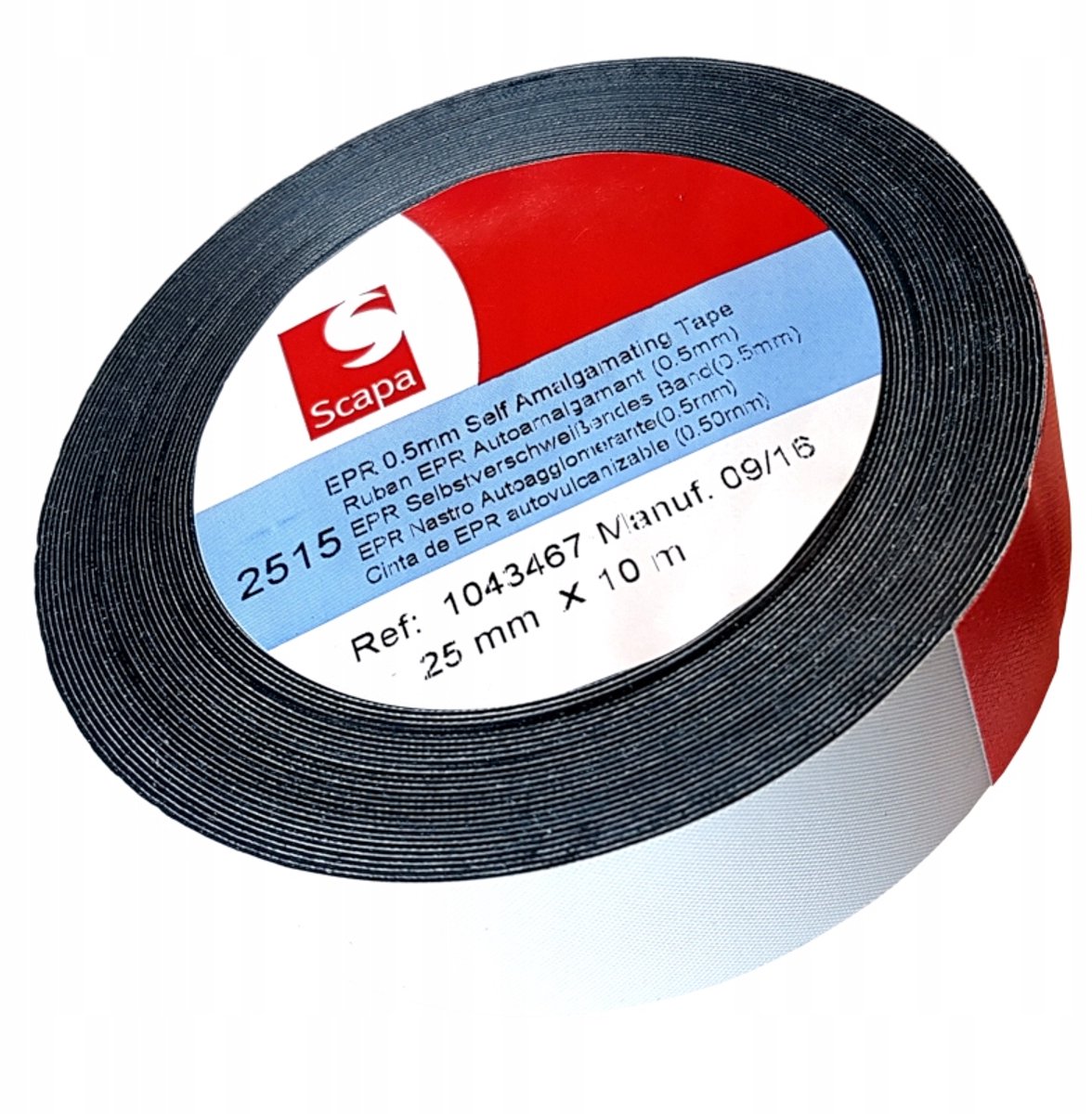 Scapa 2515 Zelfsmeltende Tape Zwart 25mm x 10m - 132kV Waterdicht