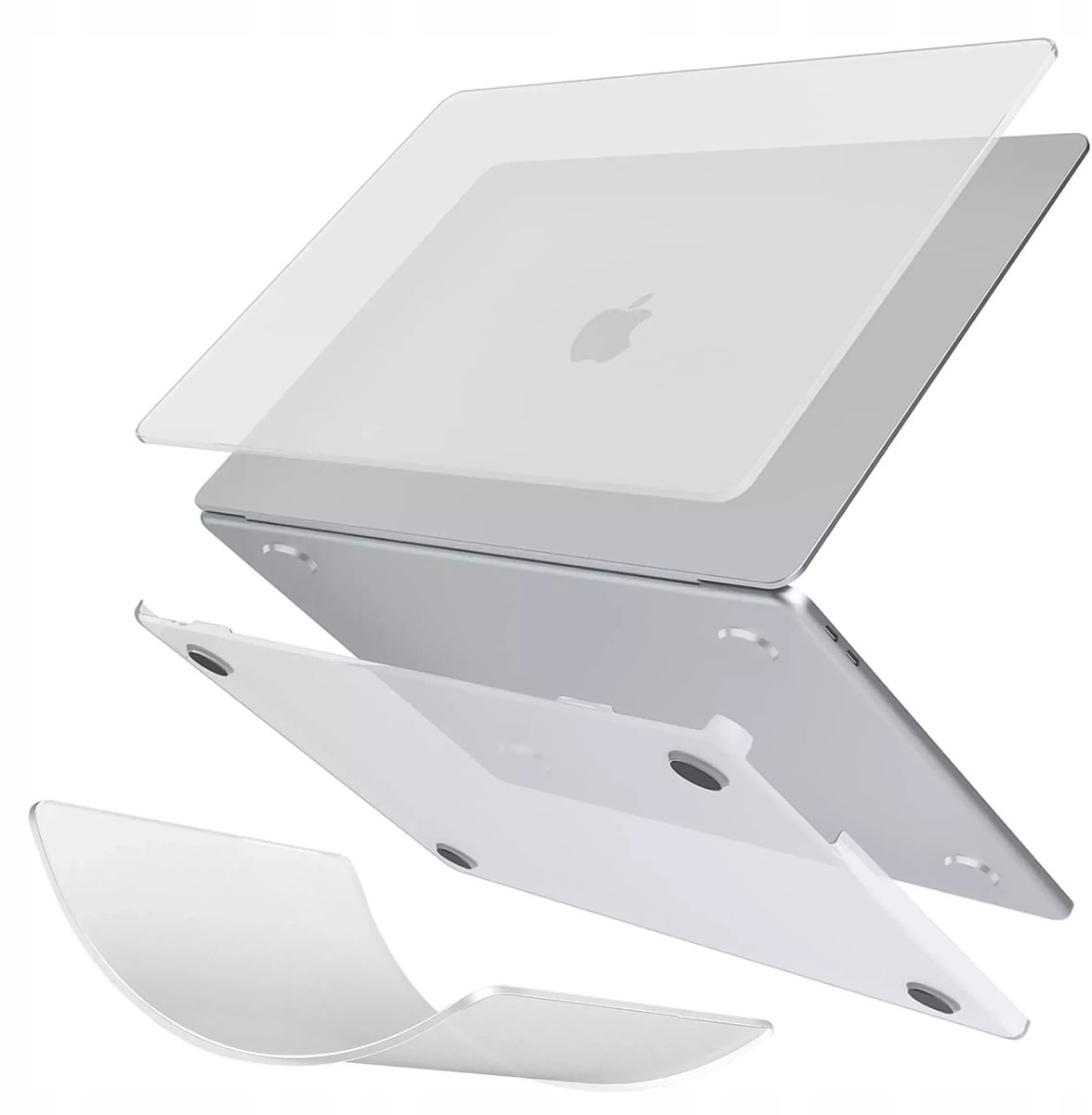 Matte Hard Case voor MacBook Air M1 13 13.3" 2021 - Transparant Wit
