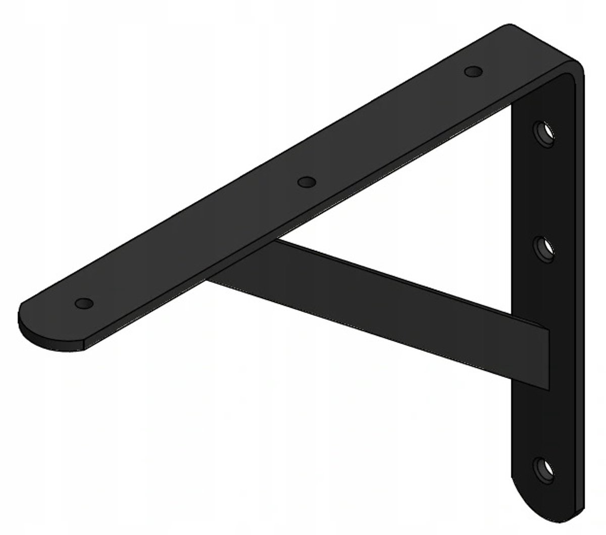 Versterkte zwarte planksleeper 300x225 mm - 260 kg sleepvermogen