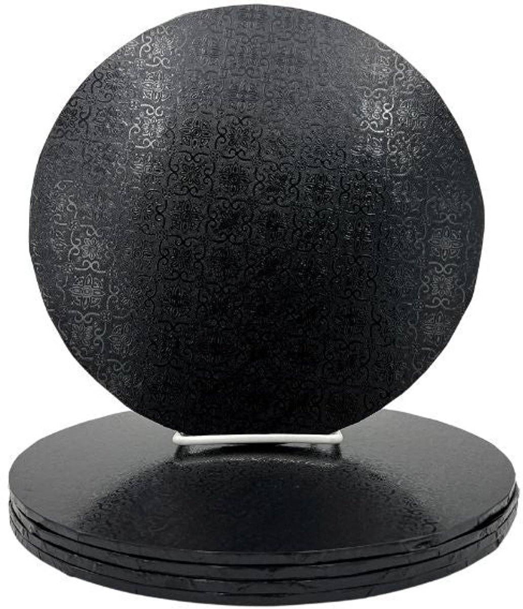 Zwarte MDF Taartonderzetter 40 cm Zwart - Stevig & Elegant