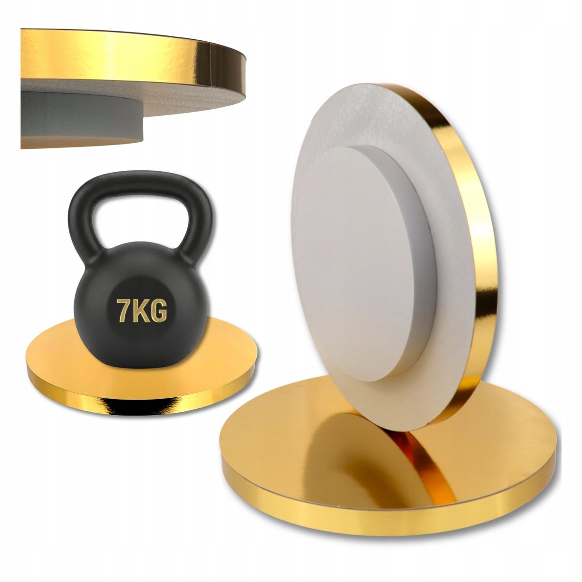 Gouden Taartbodem 34cm Dikke Zijde 4cm - Stabiel & Voedselveilig