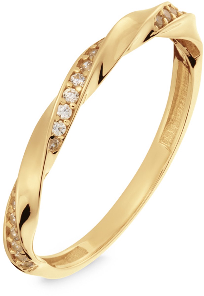 Glow 214.204058 Dames Ring - Minimalistische ring - Sieraad - 14 Karaat Goud - 3 mm breed