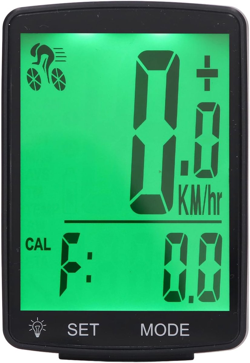 longziming -Draadloze Fietscomputer met 2,8" LCD-scherm en Achtergrondverlichting – Waterdichte Kilometerteller met Cadanssensor, Snelheidsmeter en Tijdsregistratie