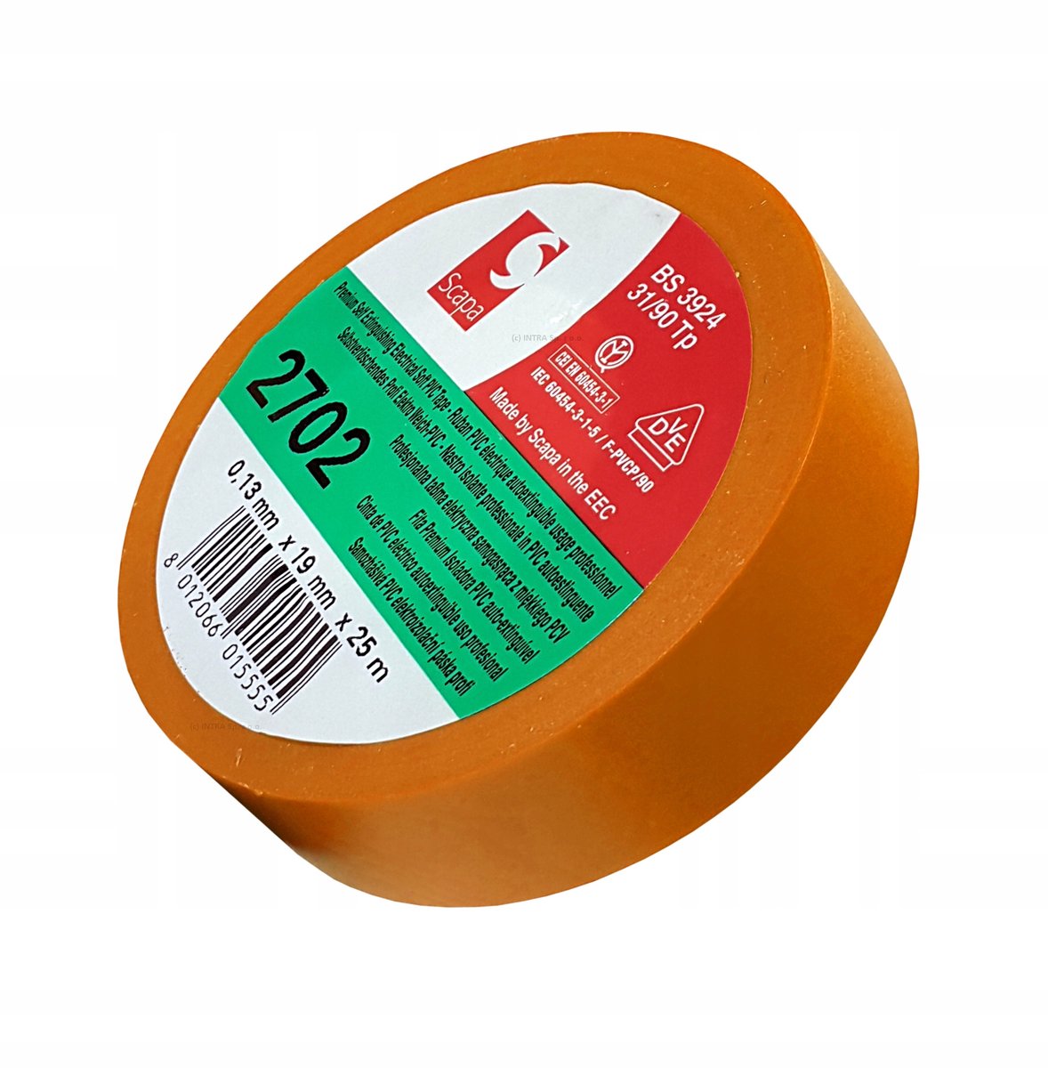 Scapa 2702 VDE Isolatietape PVC Oranje 19mm x 25m